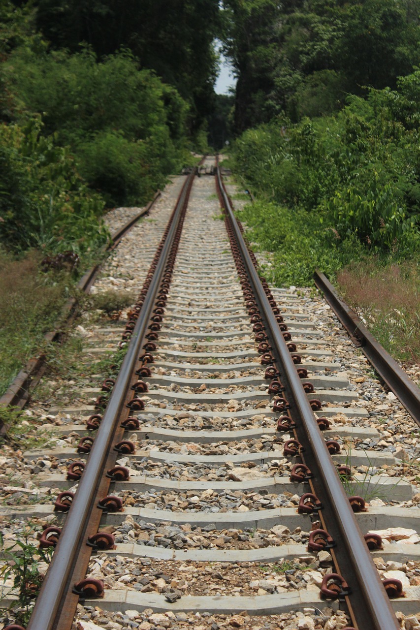 railway parallel tracks free photo