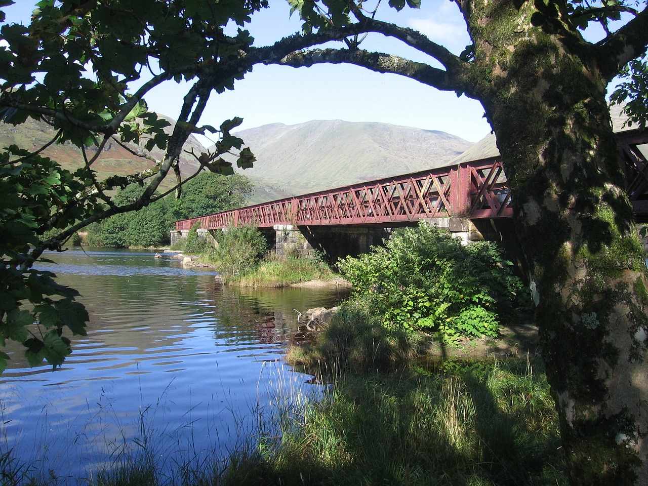 railway bridge scotland nature free photo