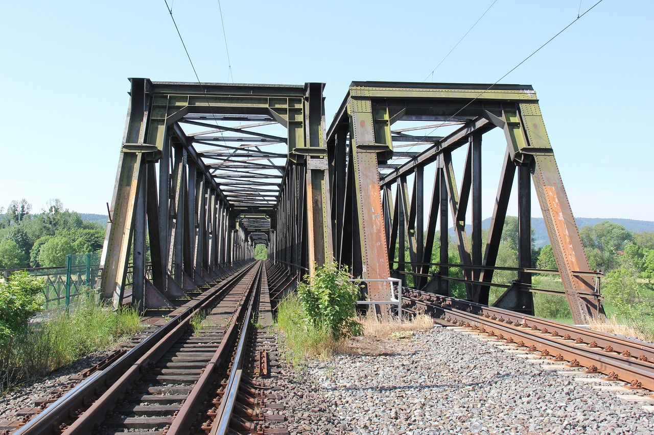 railway line railway train free photo