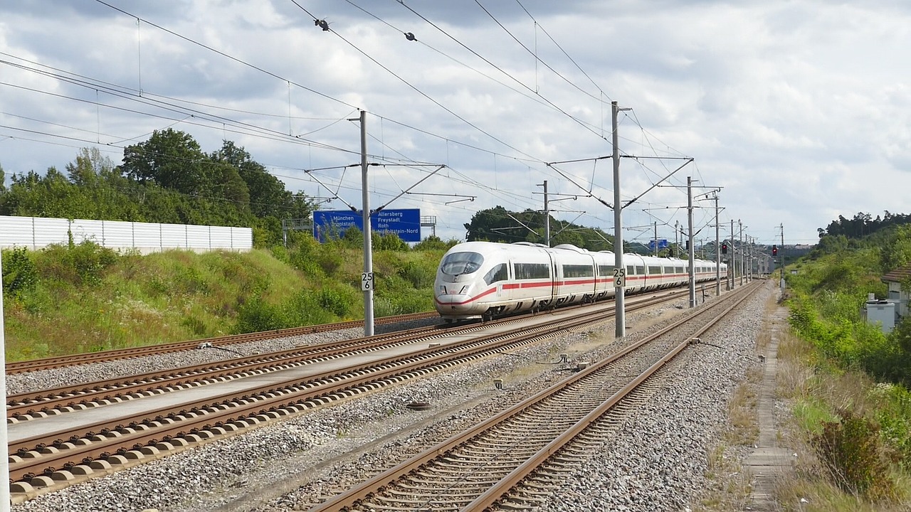 railway line train railway free photo