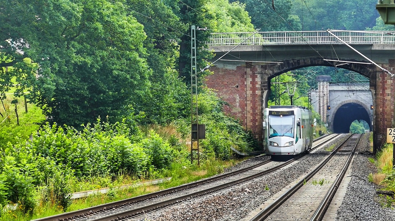 railway line railway train free photo