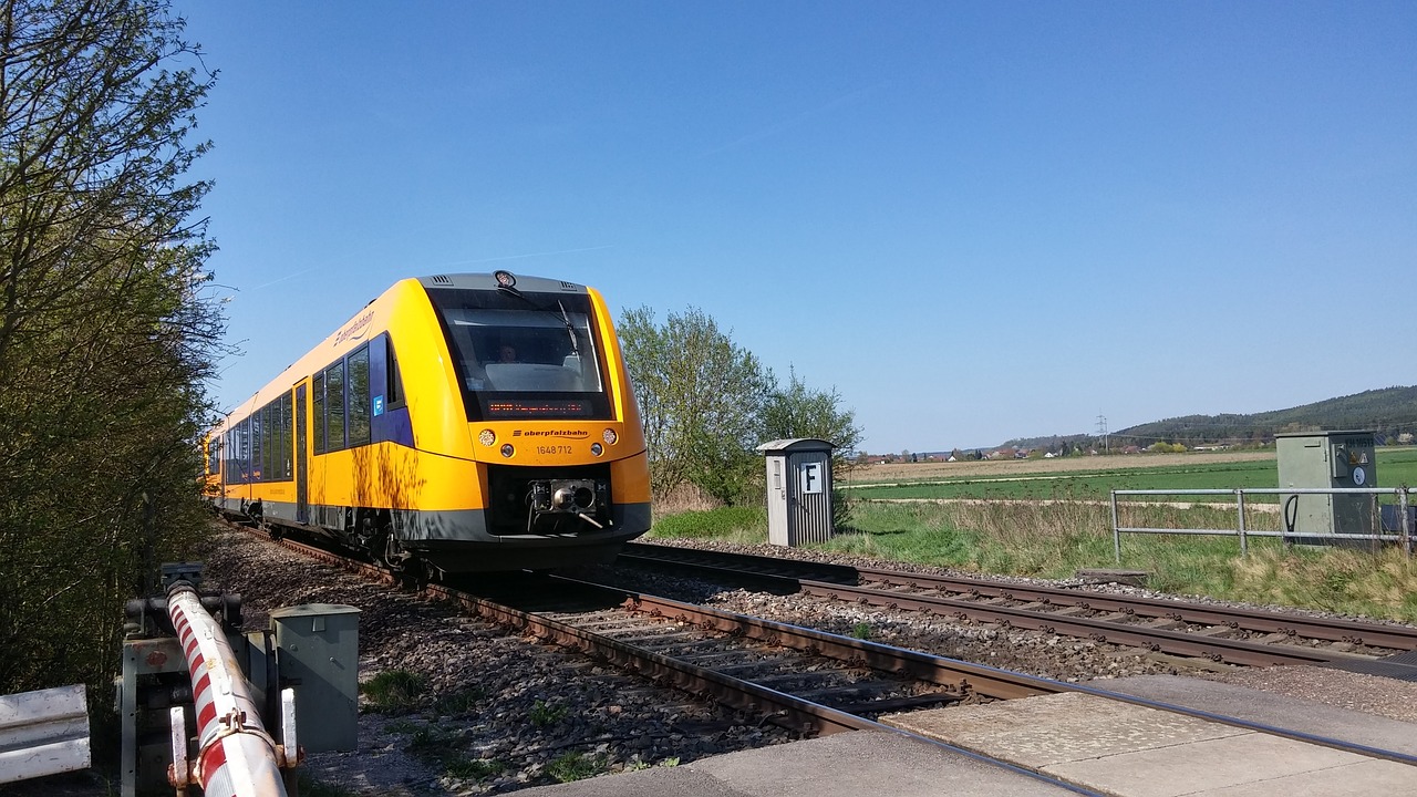 railway line  train  railway free photo