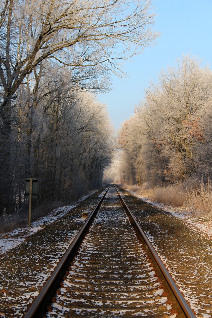 railway rails seemed cold free photo