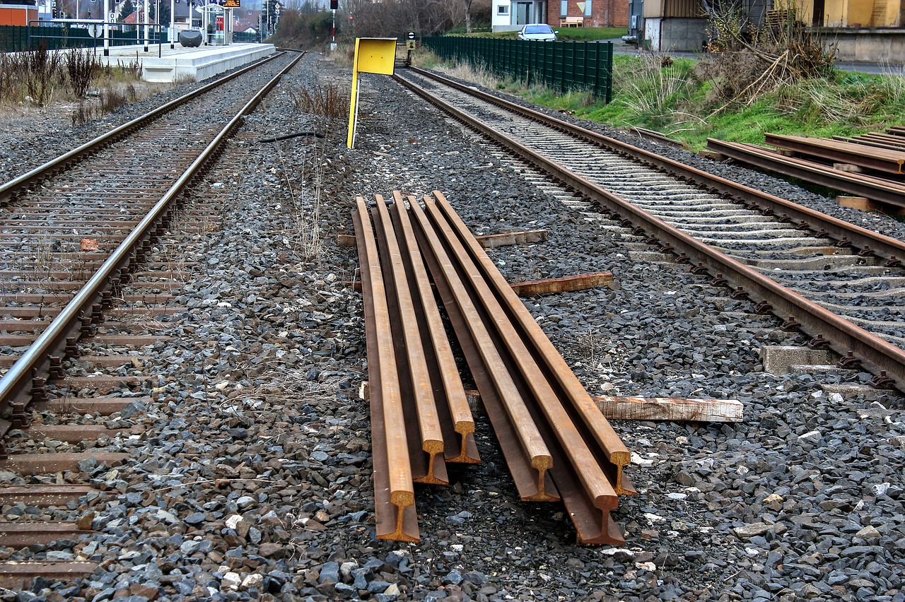 railway rails track railway tracks free photo