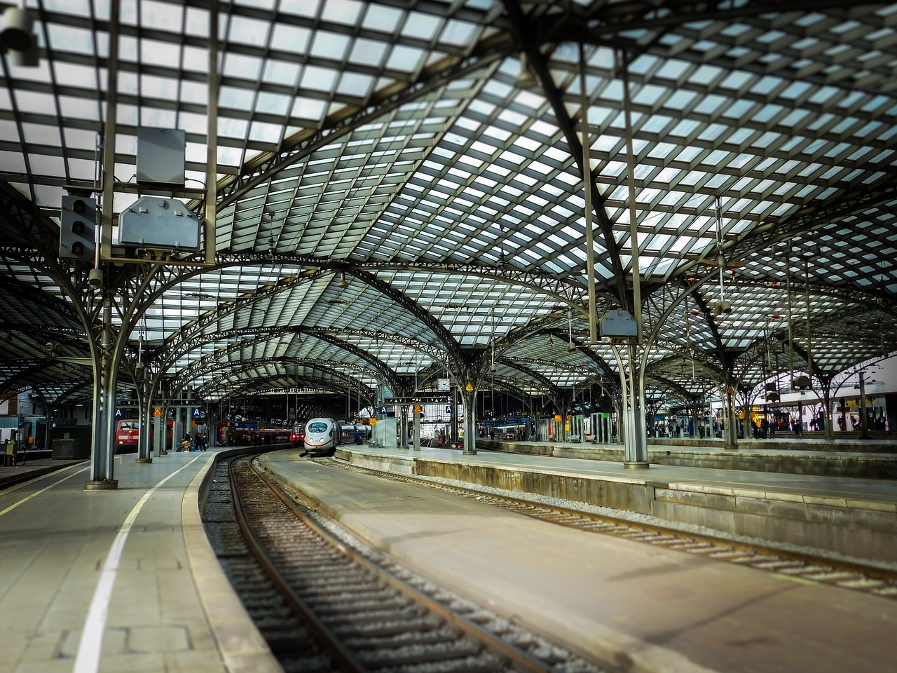 railway station roof cologne free photo