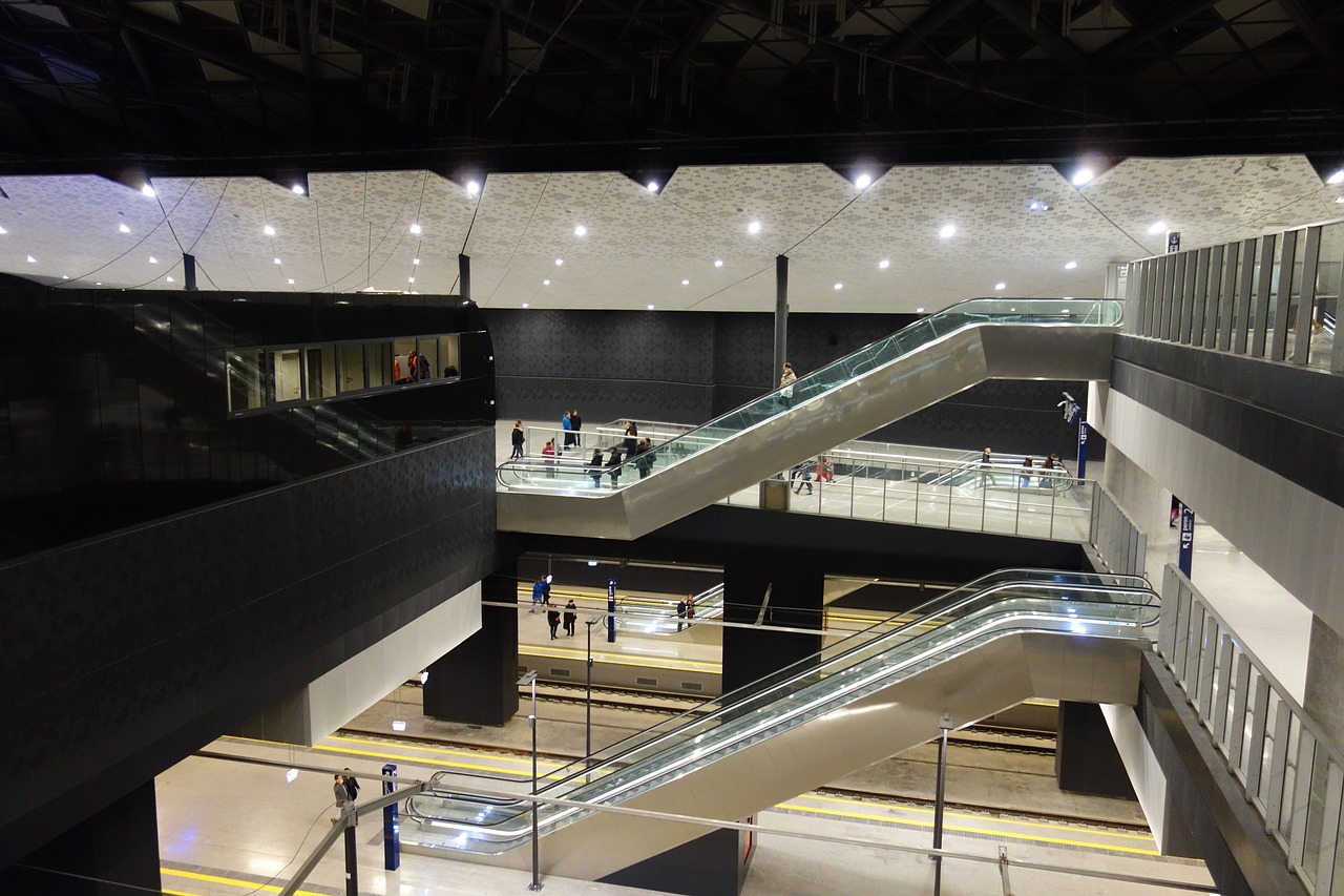 railway station trains stairs free photo