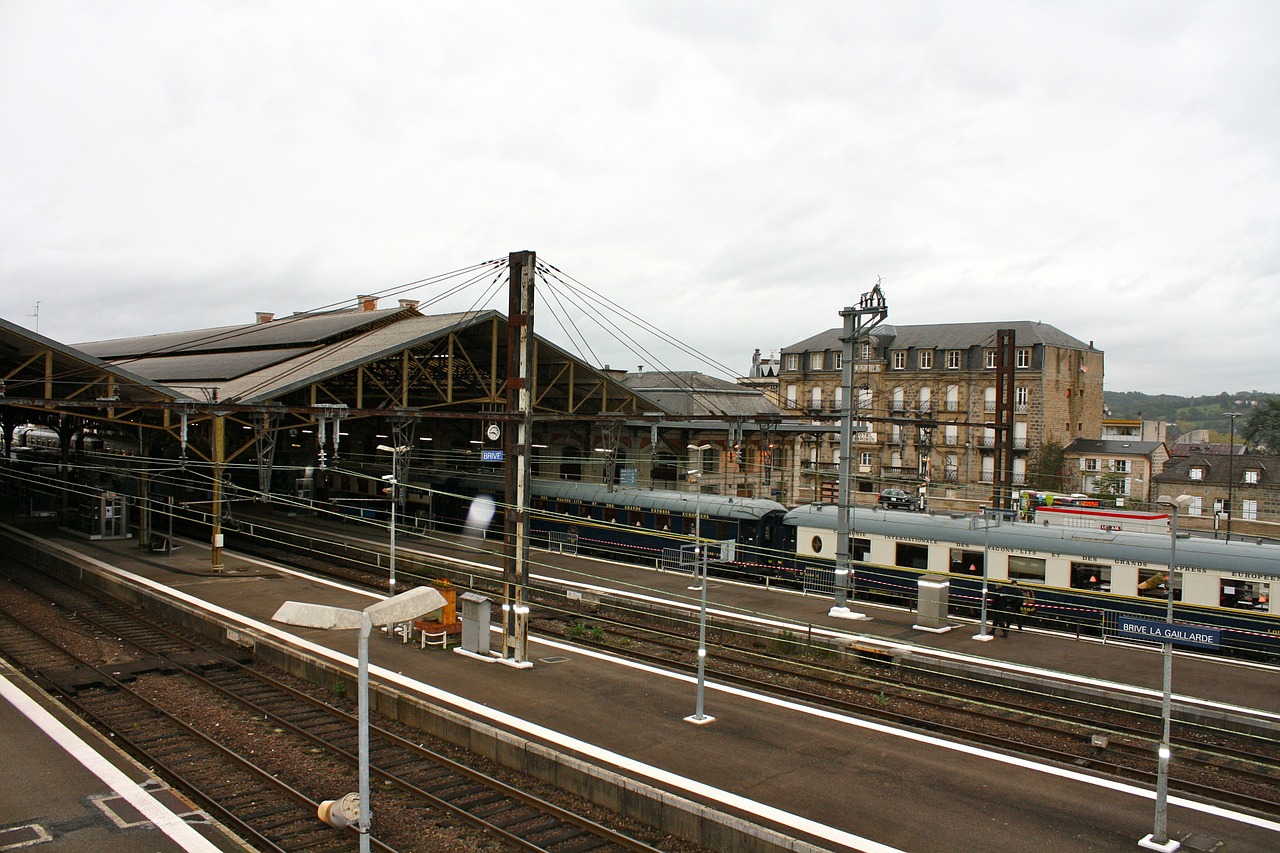 railway station tracks train free photo