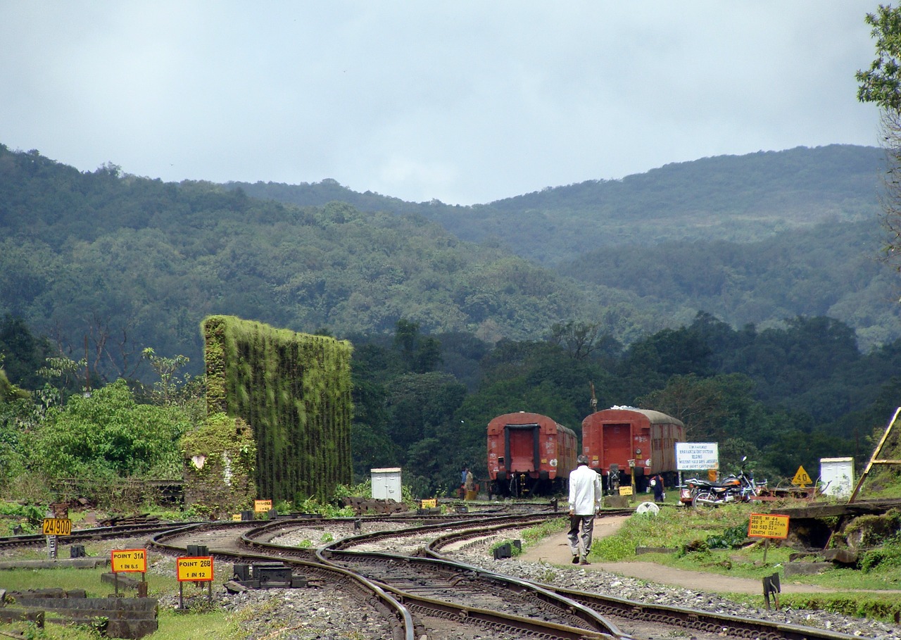 railway station junction railroad free photo