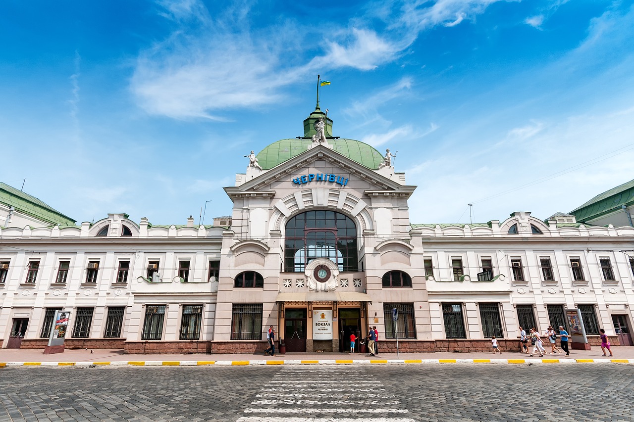 railway station railway chernivtsi free photo