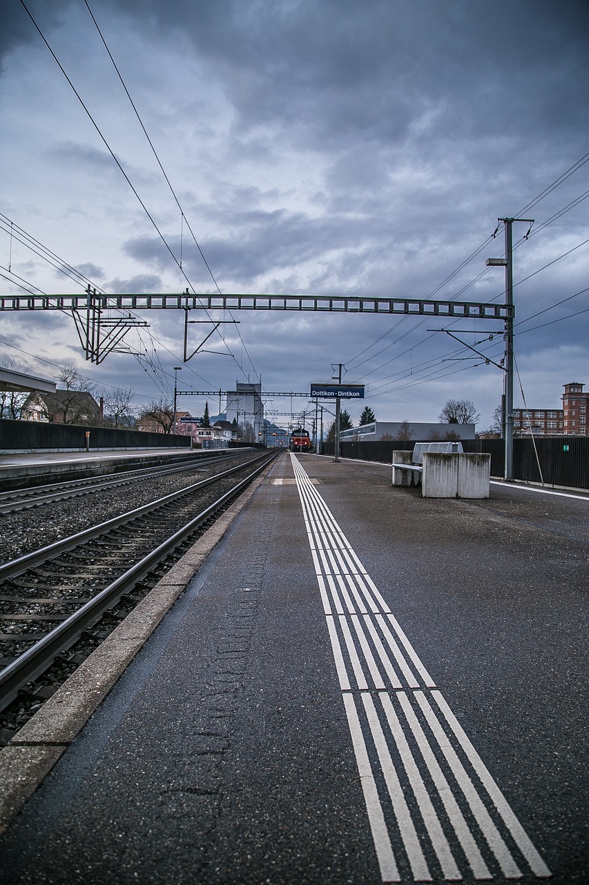railway station track platform free photo