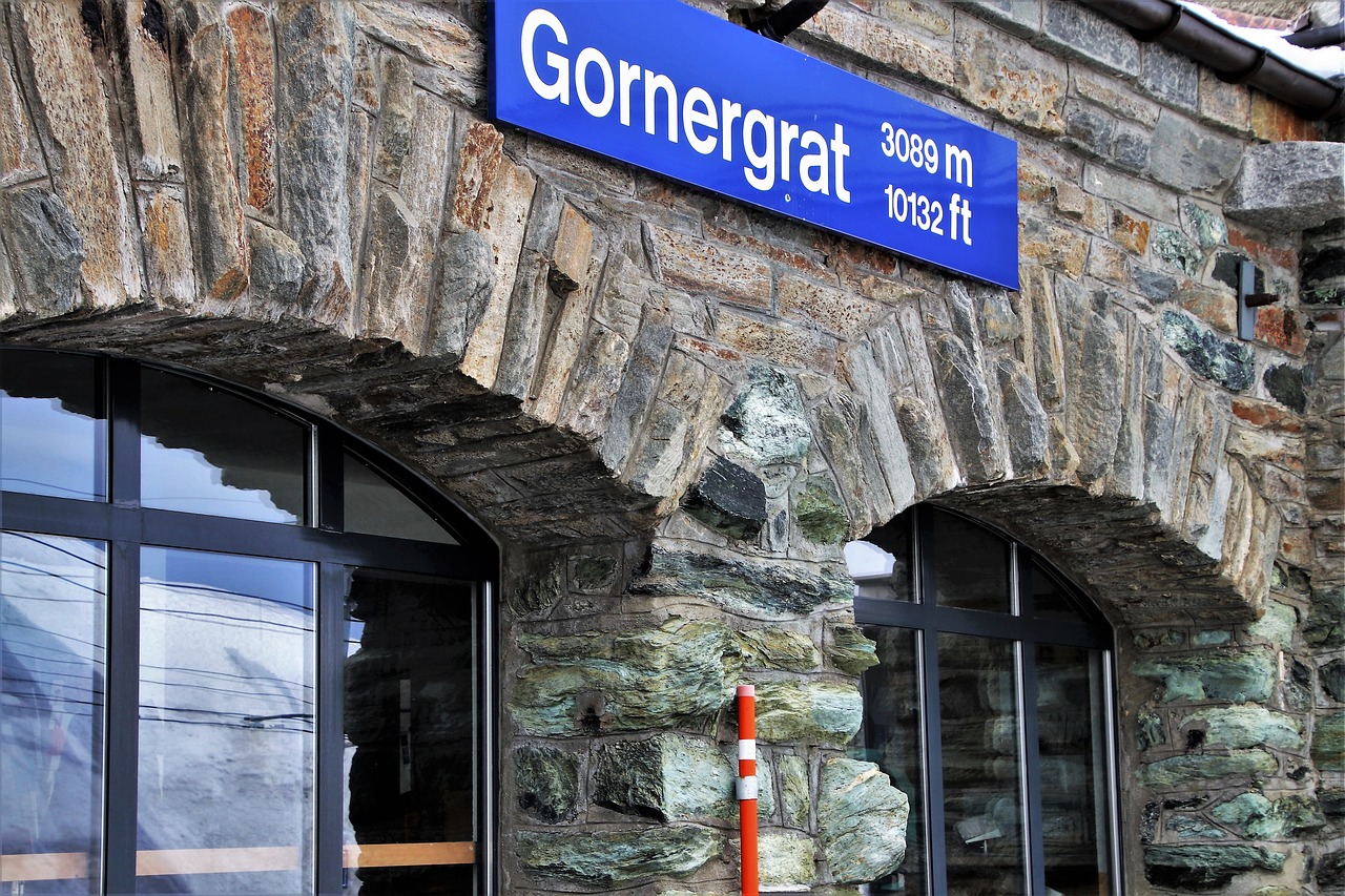 railway station  zermatt  the alps free photo