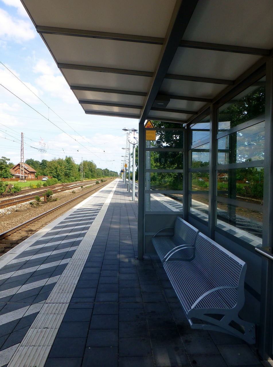 railway station platform seemed free photo