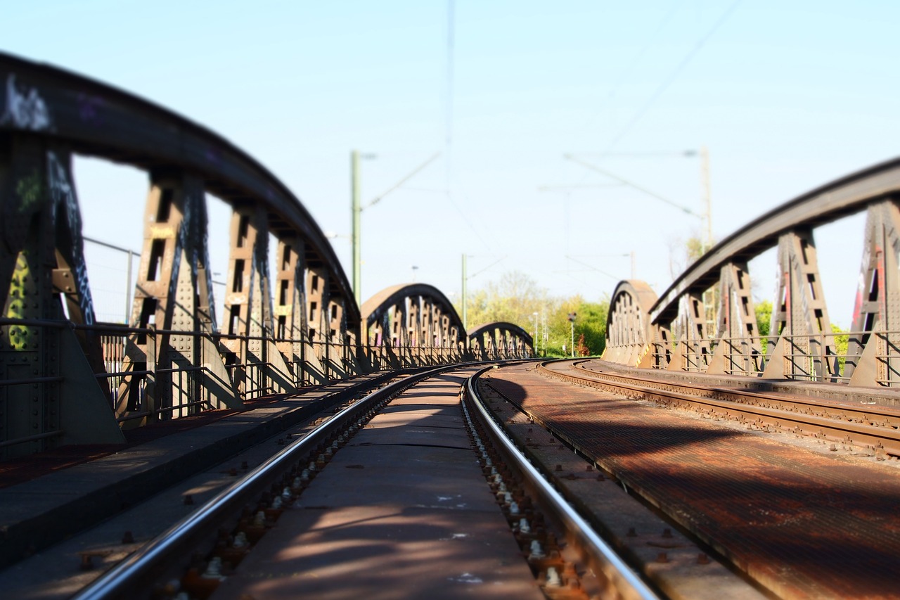 railway tracks train rail traffic free photo