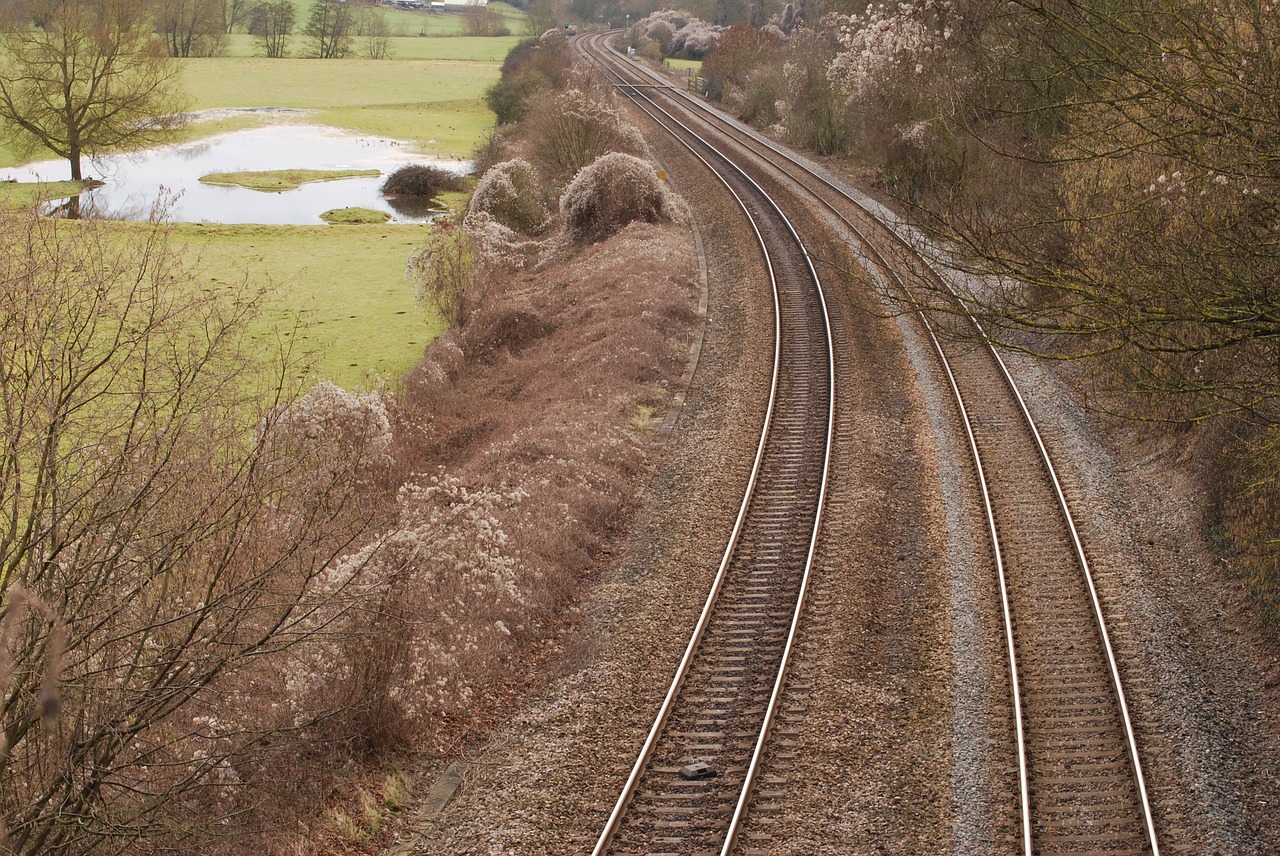 railway tracks  countryside  railroad free photo