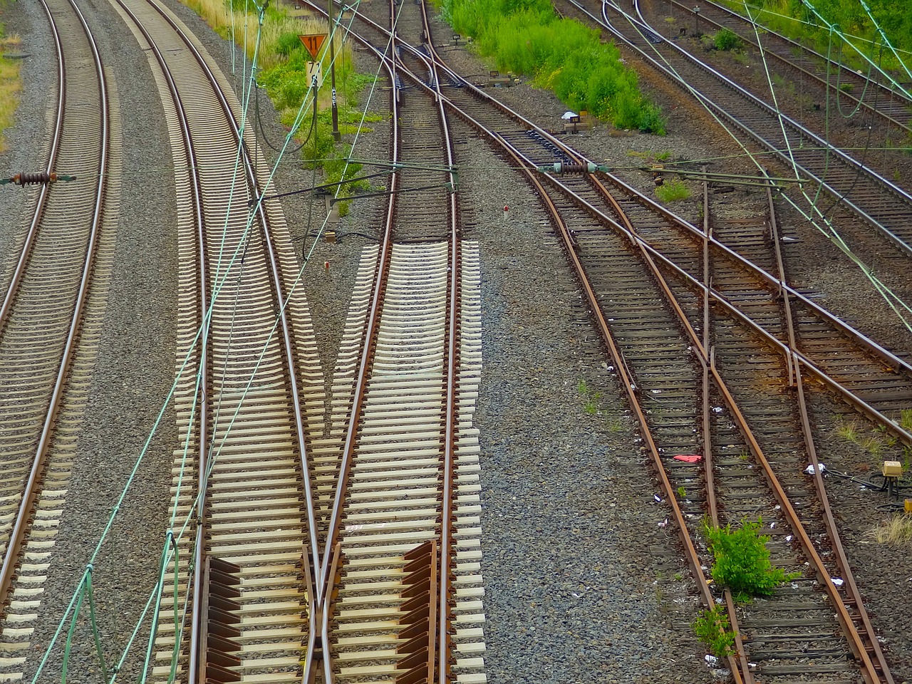 railway tracks railway rails gleise free photo