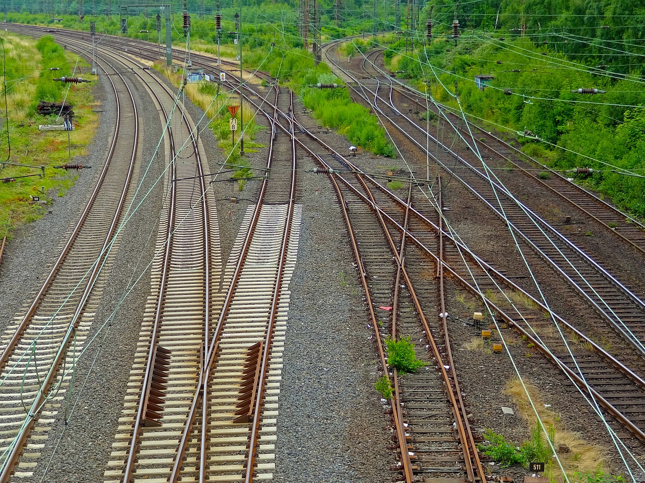 railway tracks railway rails gleise free photo