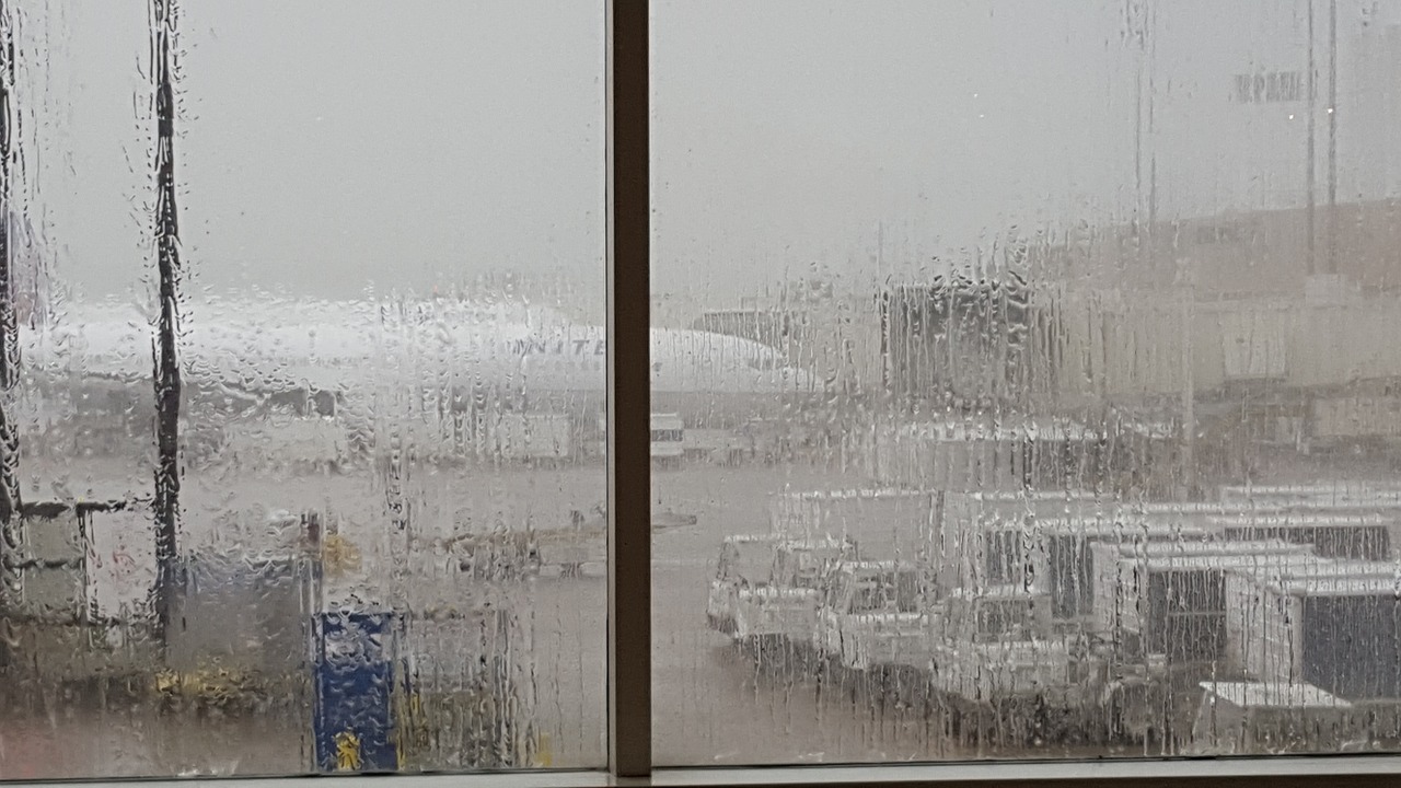 rain airport storm free photo