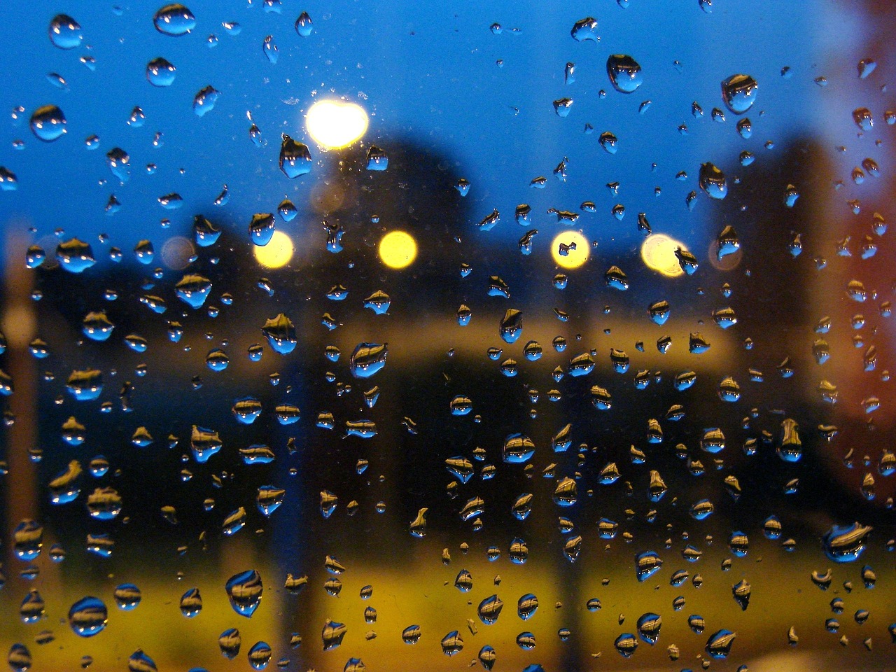 rain drops glass free photo