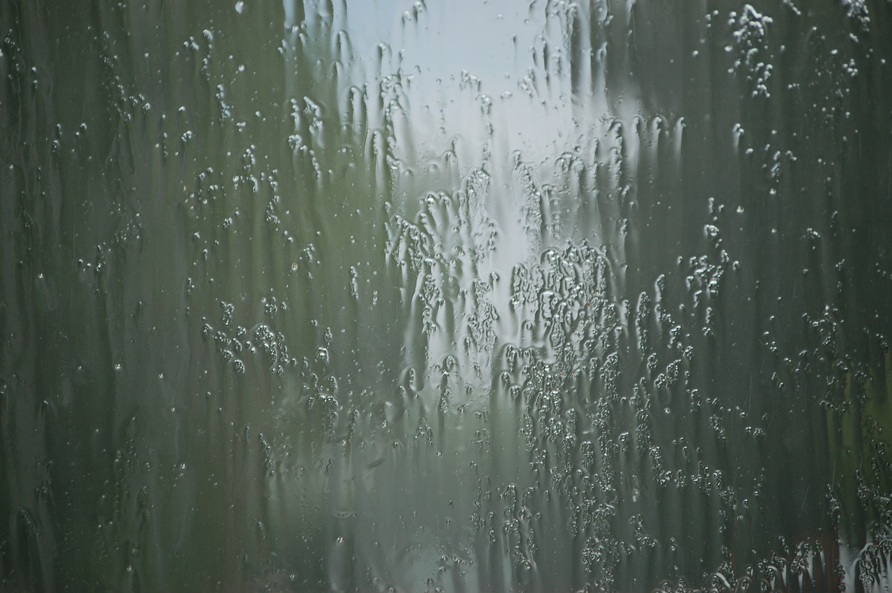 rain glass window free photo