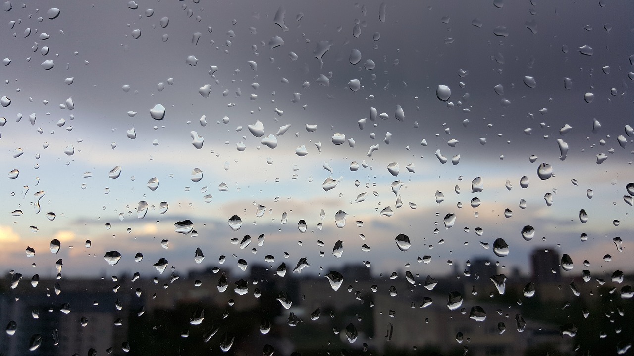 rain window view free photo