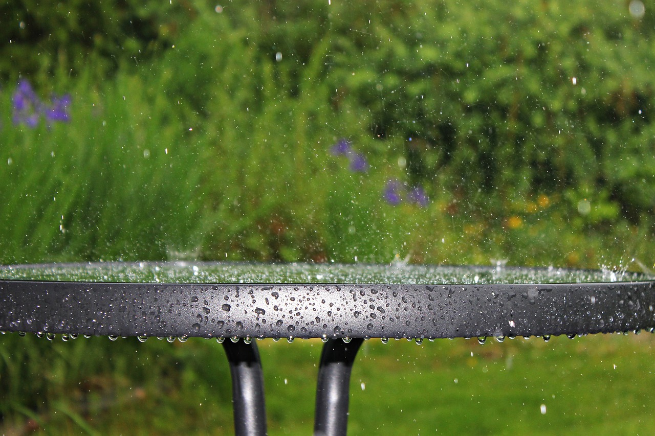 rain table wet free photo