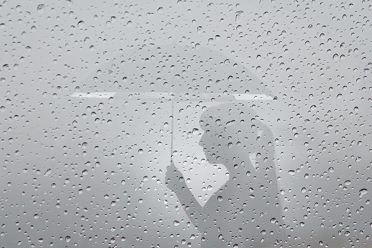 rain umbrella woman free photo