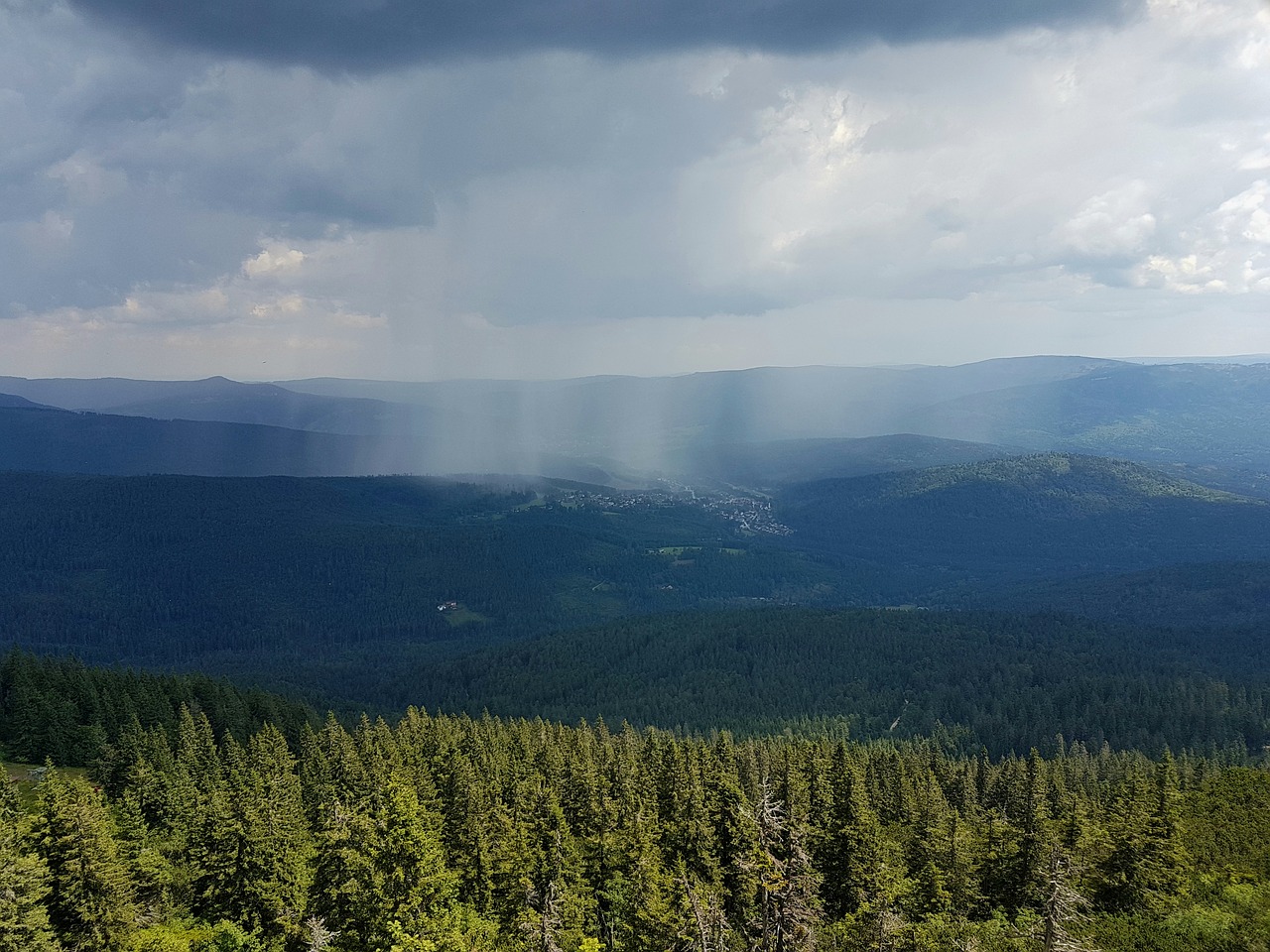 rain landscape nature free photo