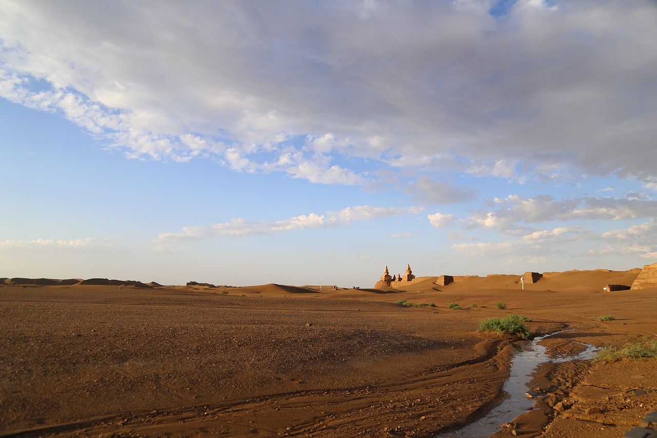 rain  gobi desert  sun free photo