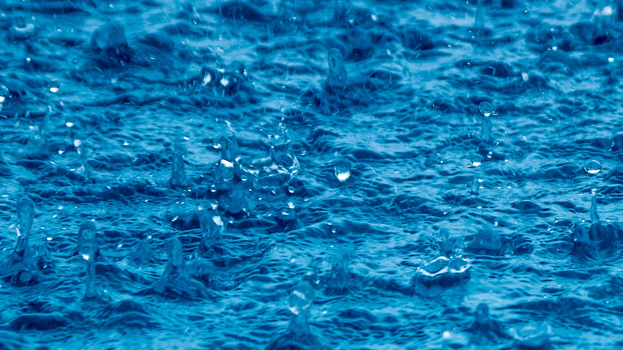 rain  the water surface  rough free photo