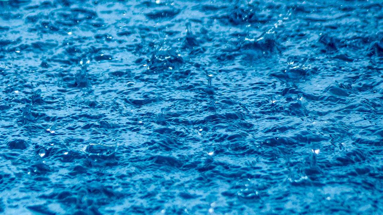 rain  the water surface  rough free photo