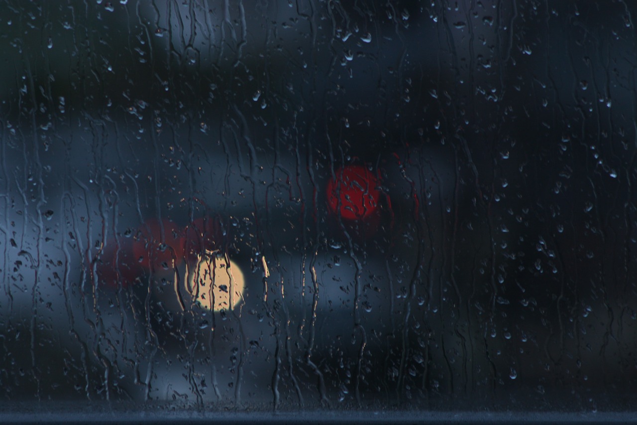 rain window bokeh free photo