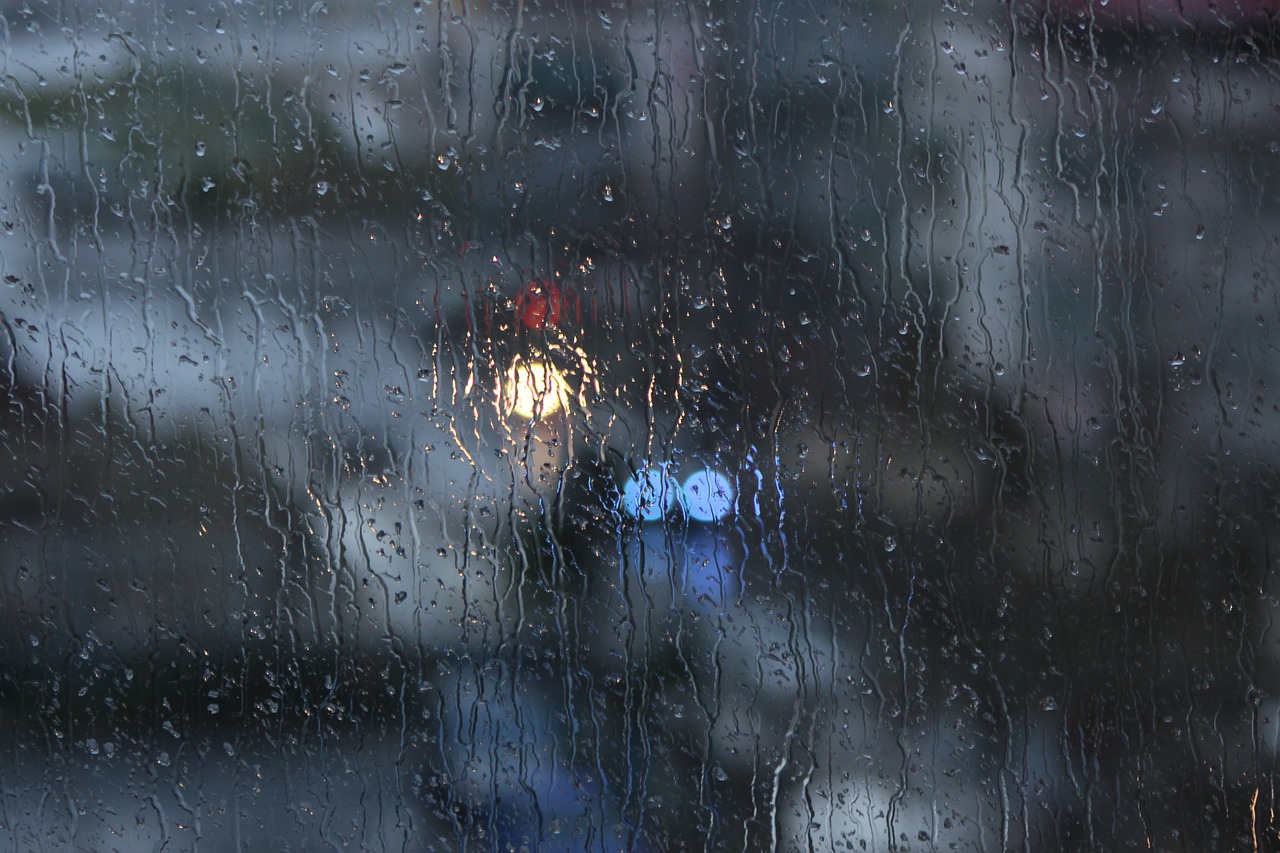 rain window bokeh free photo