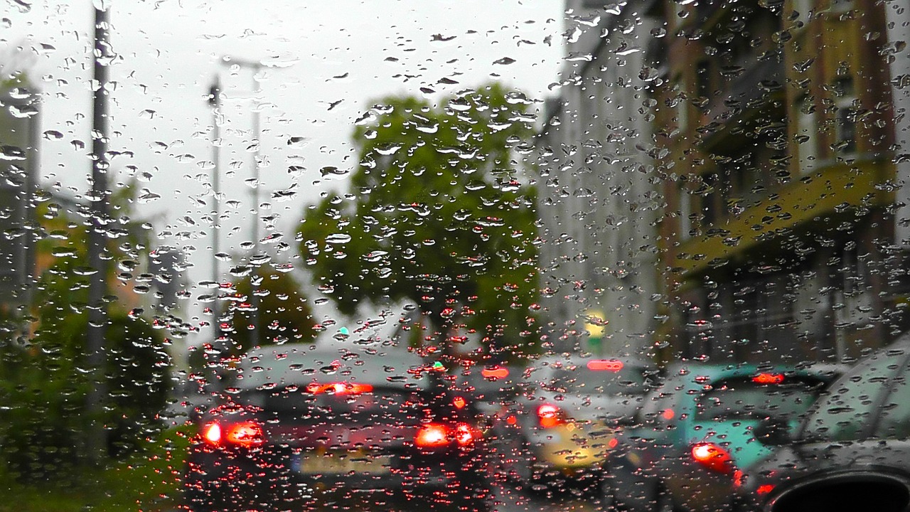 rain raindrop traffic free photo