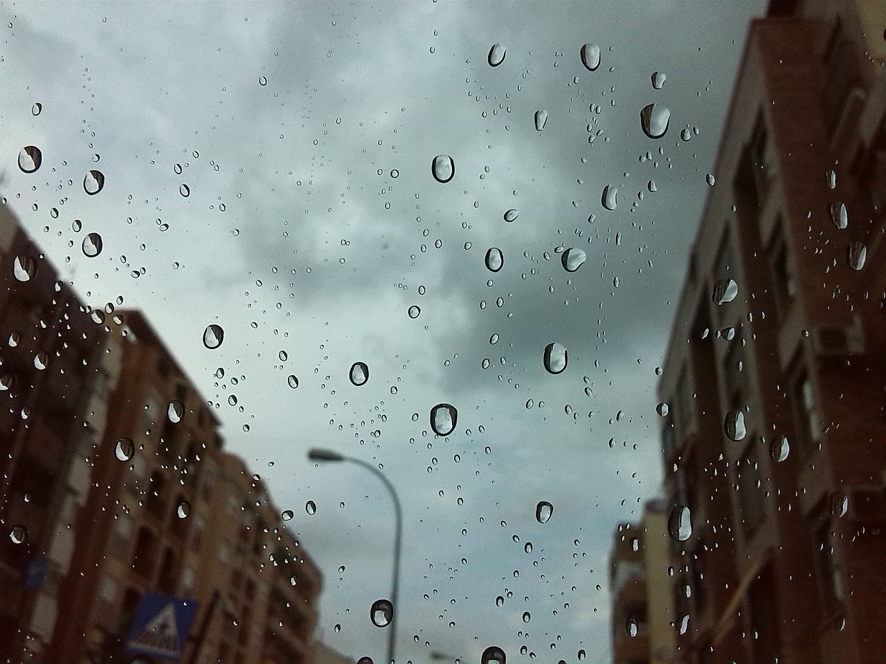 rain drops city free photo