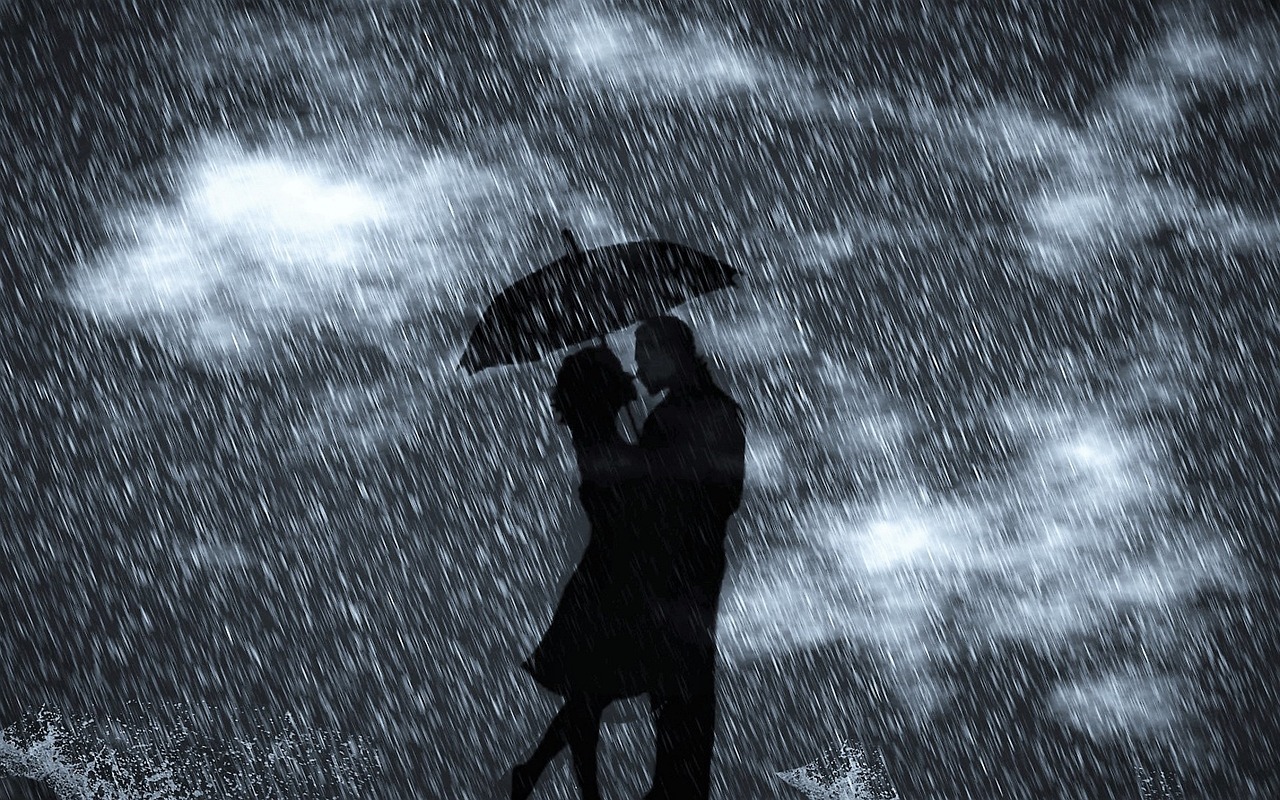 rain man woman free photo