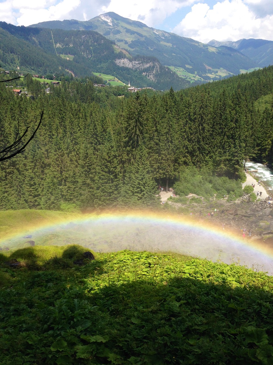 rainbow mountain panorama wide free photo