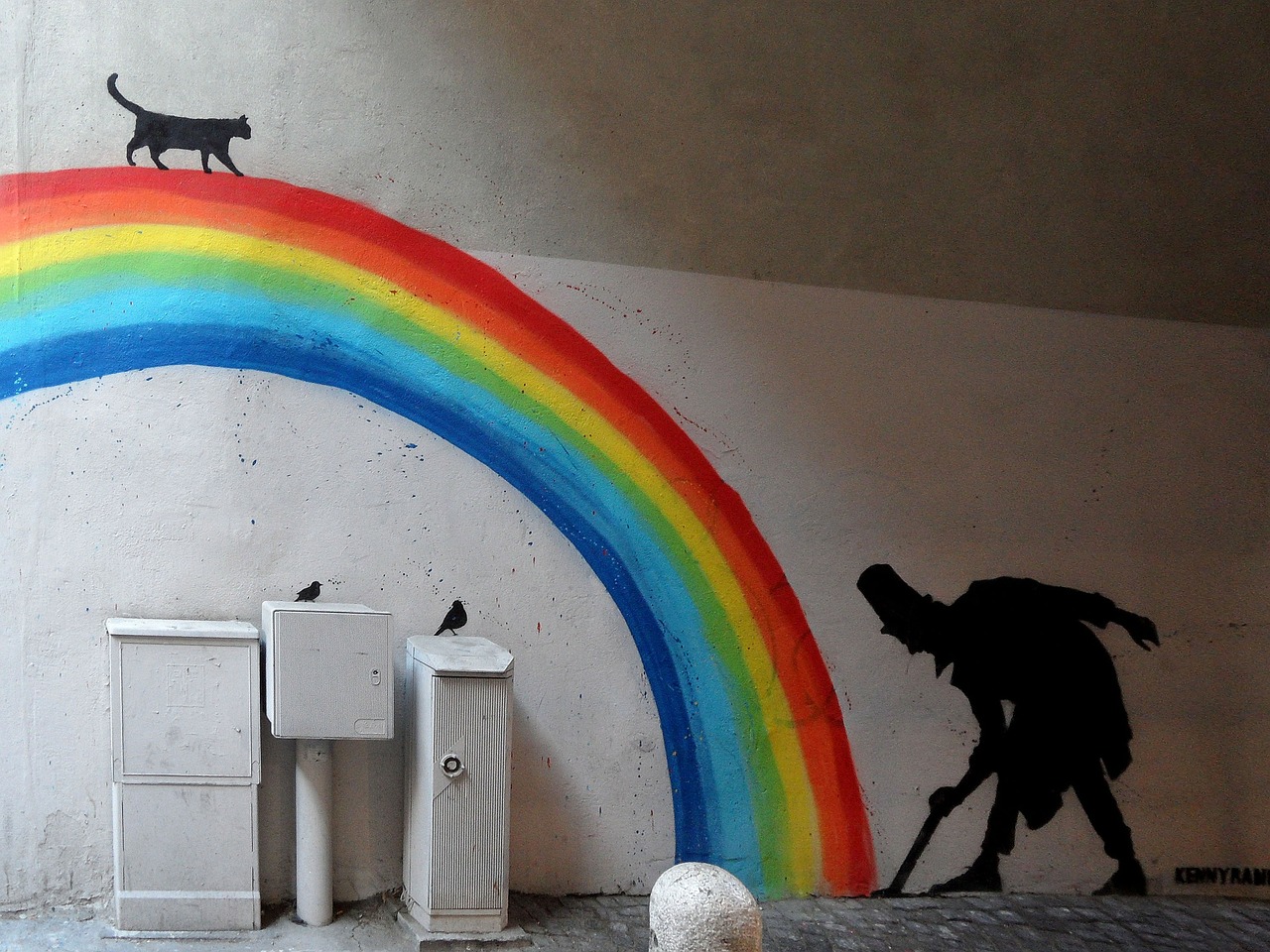 rainbow city murals free photo
