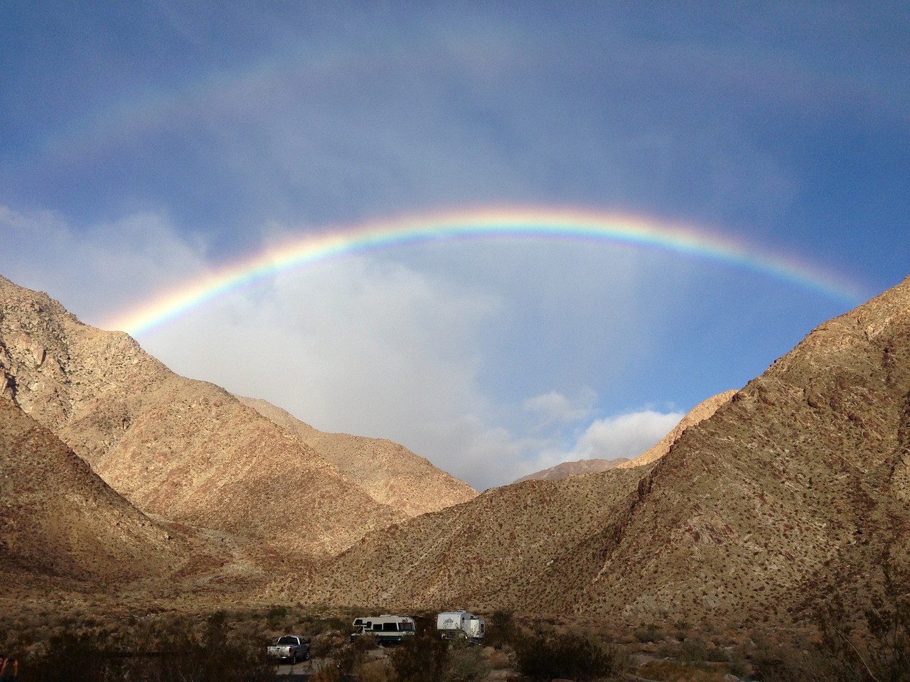 rainbow landscape rainbow sky free photo