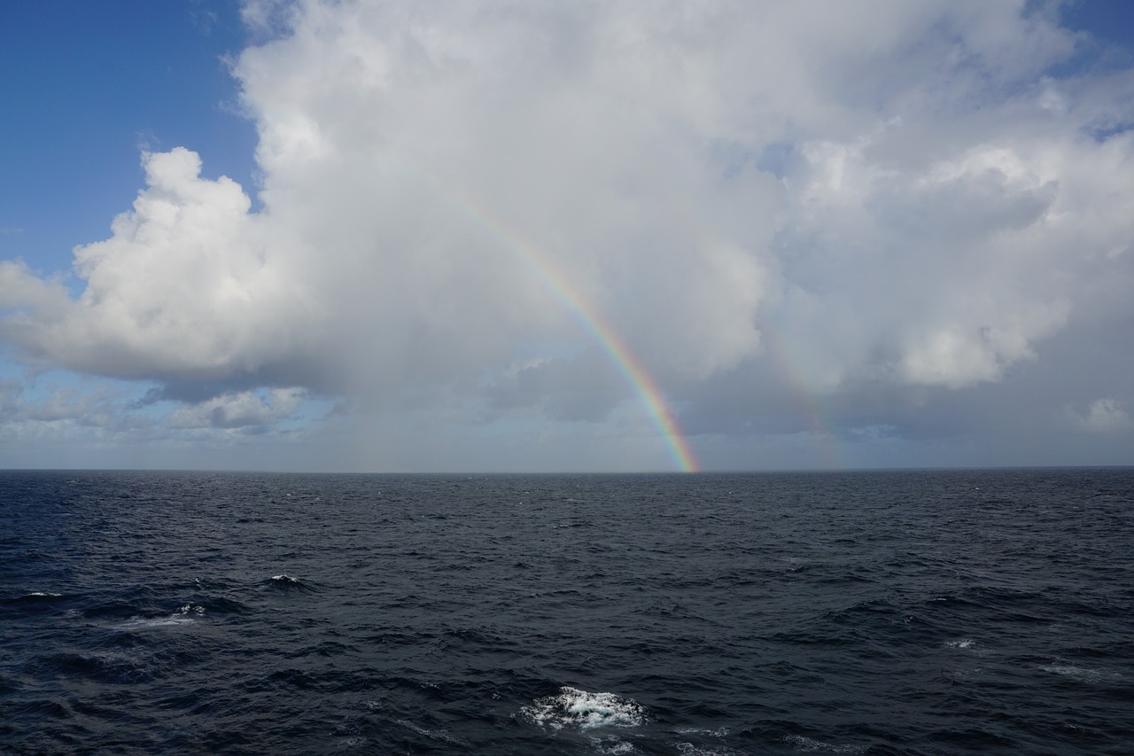 rainbow caribbean sea free photo