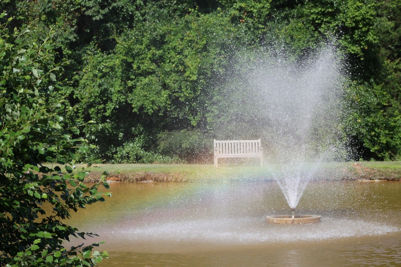 rainbow fountain water free photo