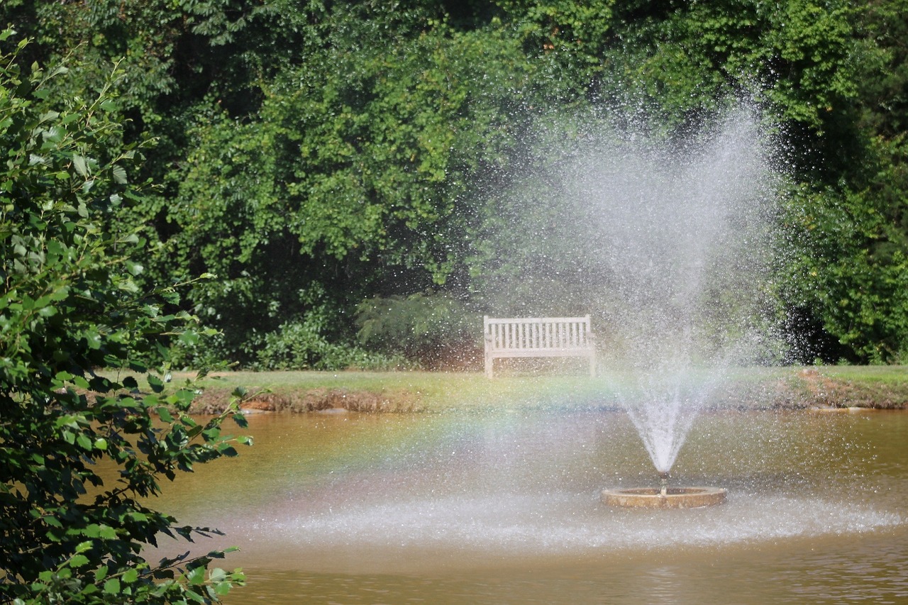 Download free photo of Rainbow,fountain,water,garden,spray - from ...