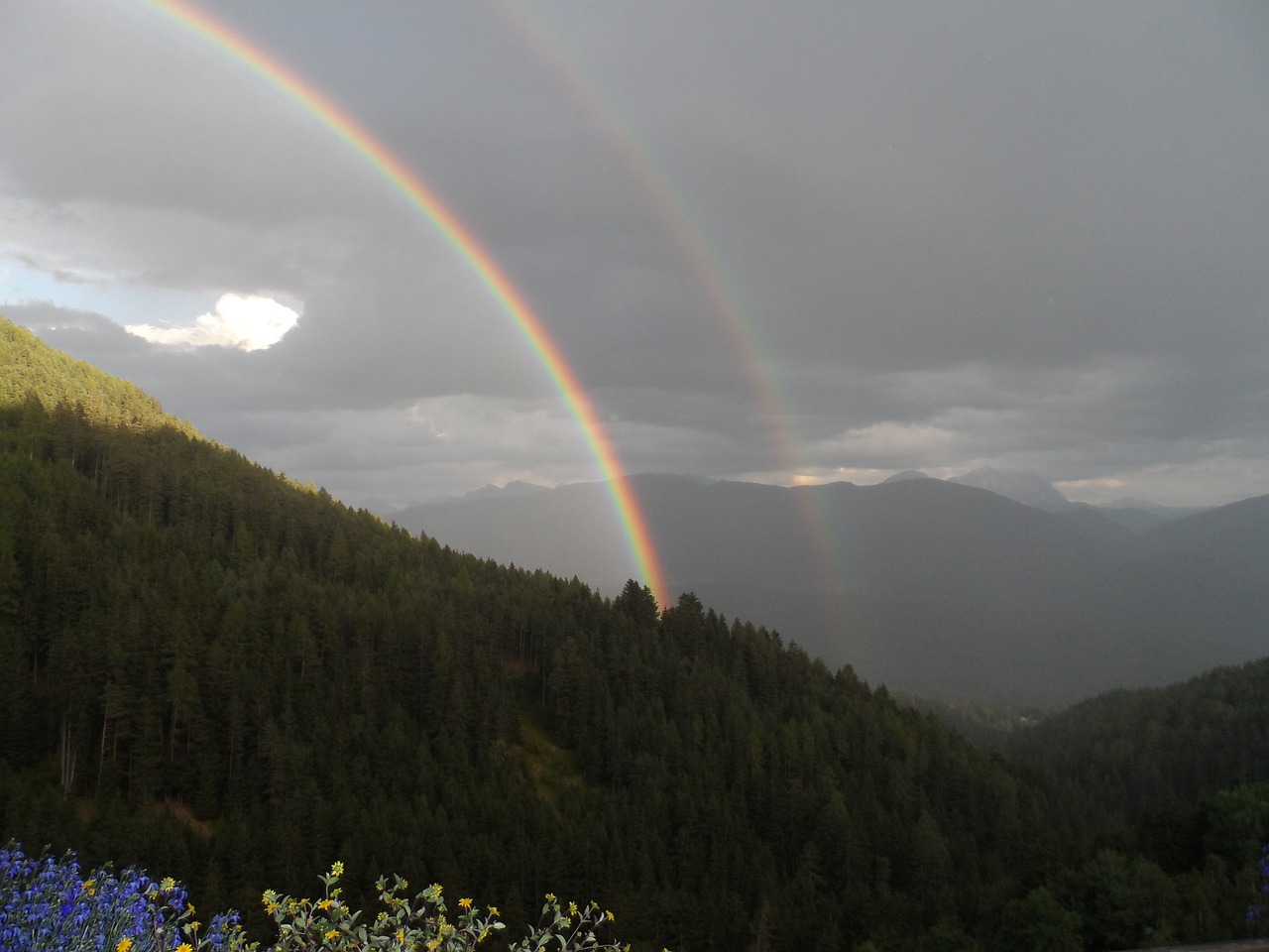 rainbow mountain landscape free photo