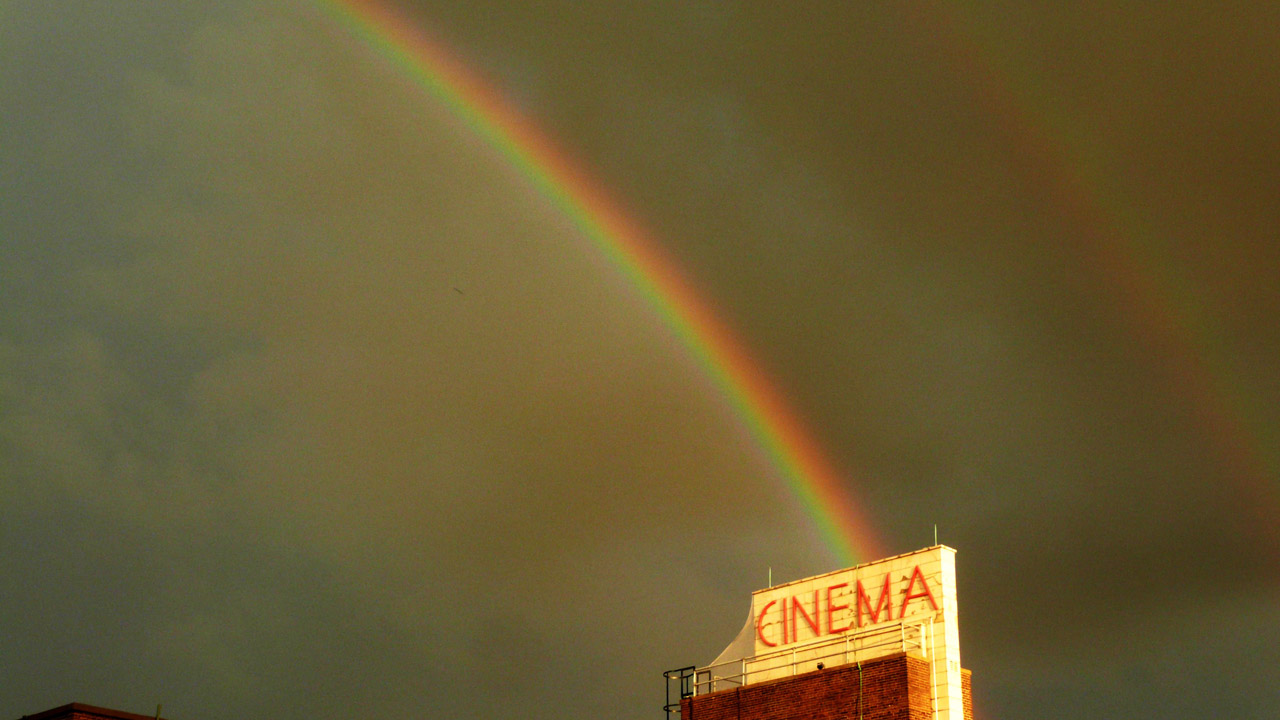 rainbow and cinema free photo