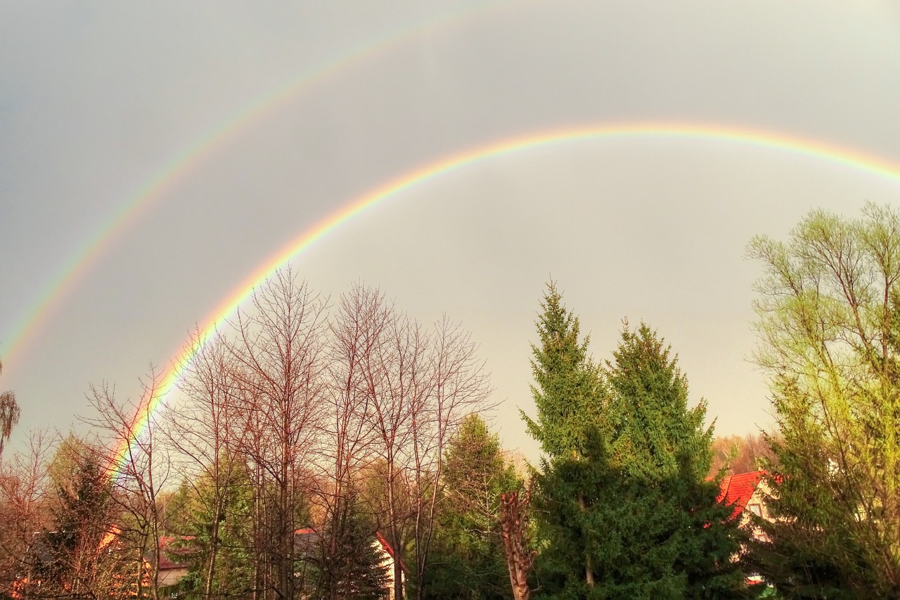 rainbow nature sky free photo