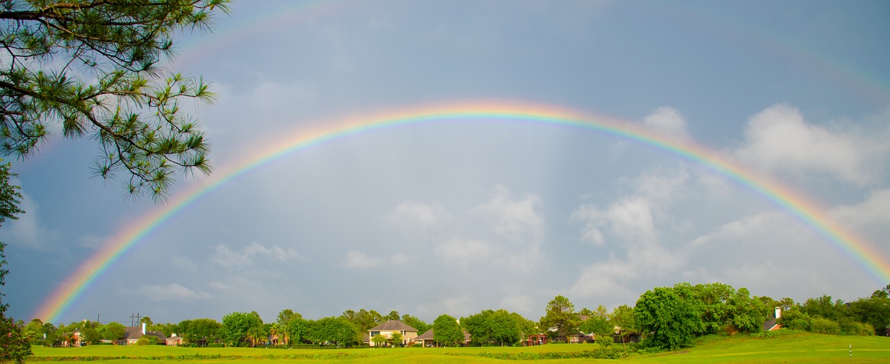 rainbow nature rainbow sky free photo