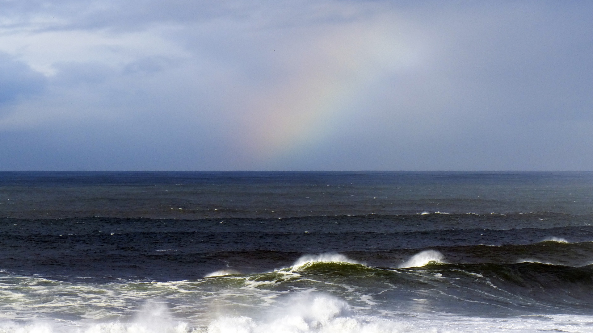 rainbow ocean beach free photo