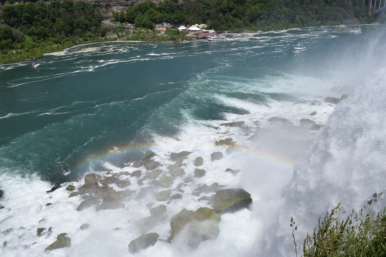 rainbow american falls niagara falls state park free photo