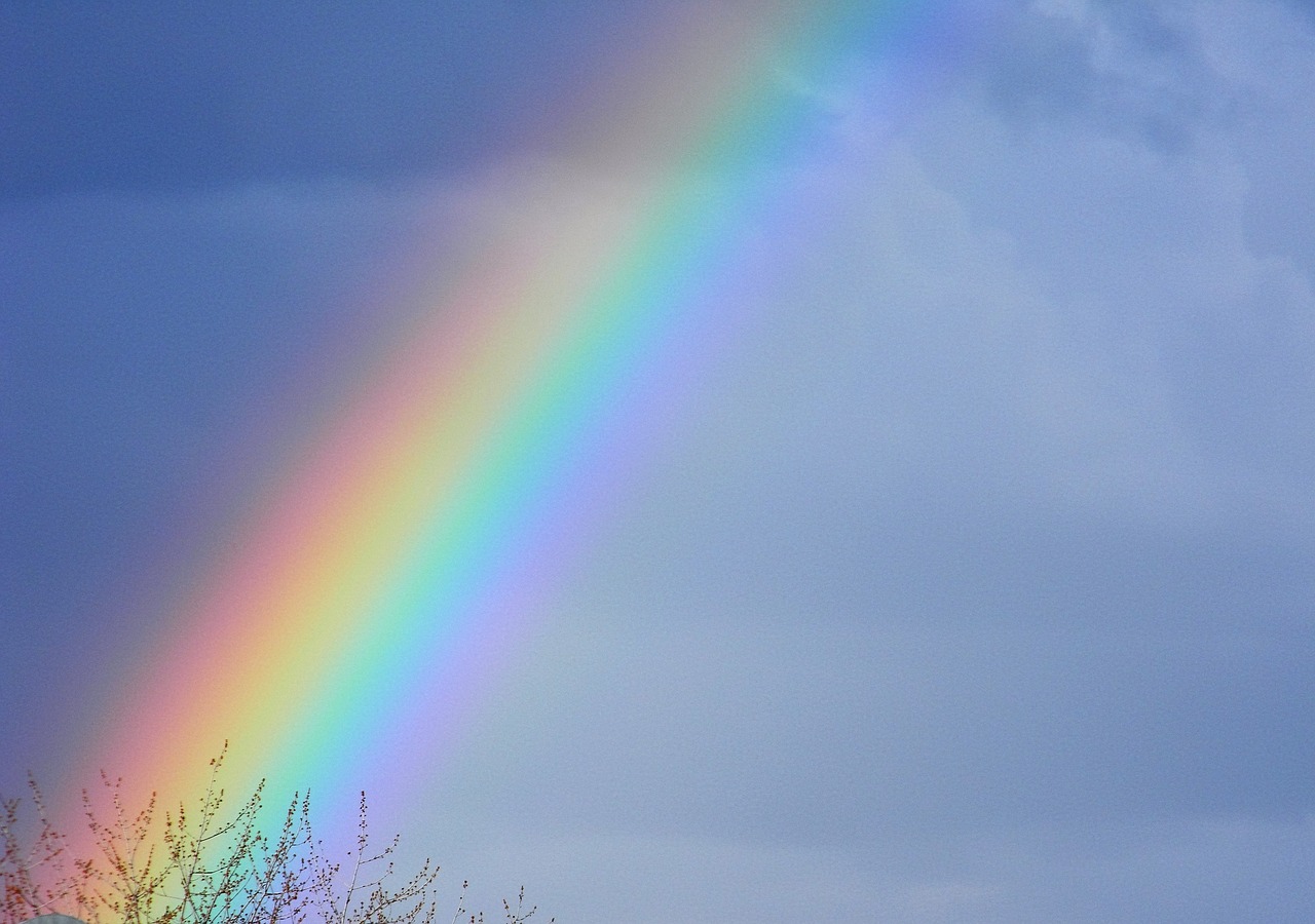 rainbow color sky free photo