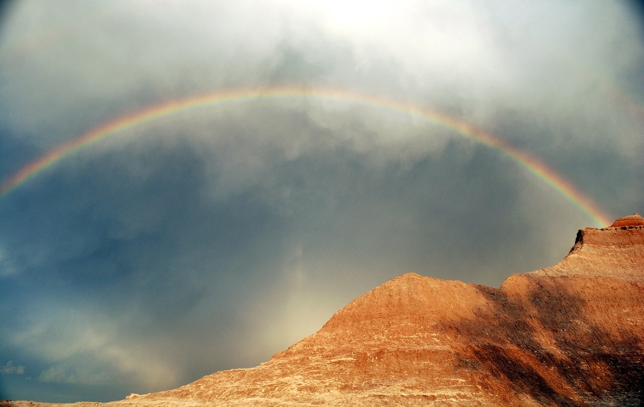 rainbow sky wilderness free photo