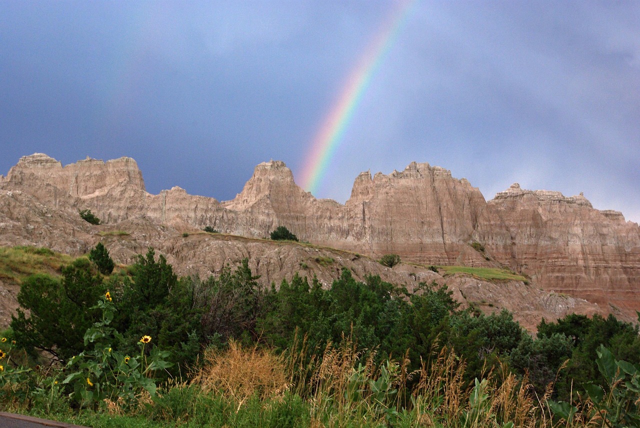 rainbow scenic weather free photo